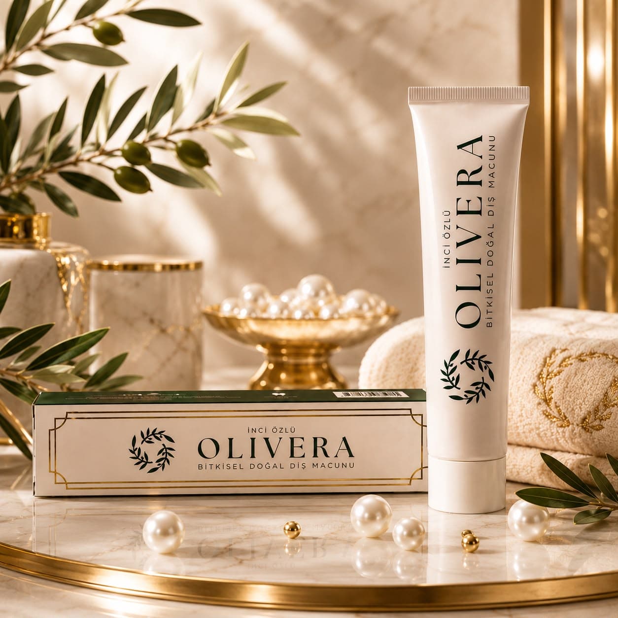 Olivera Doğal Diş Macunu – Florürsüz İnci Özlü Bitkisel Ağız Bakımı 75 Ml